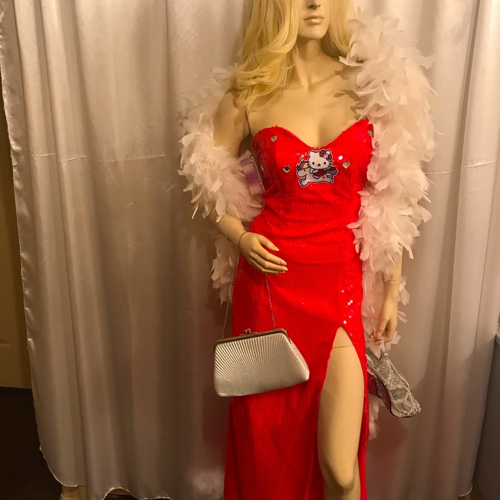 Super hot pink vintage y2k hello kitty custom gown💕💖